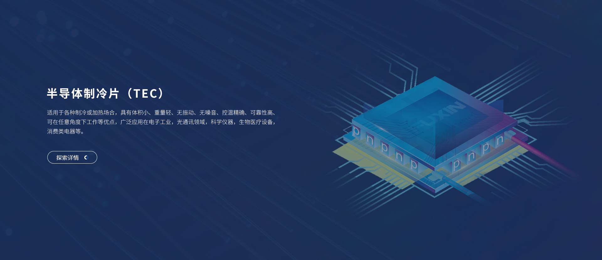 富信科技主營微型半導(dǎo)體制冷器件、電子半導(dǎo)體制冷片、半導(dǎo)體制冷原器件、基因擴(kuò)增儀升溫降溫模塊